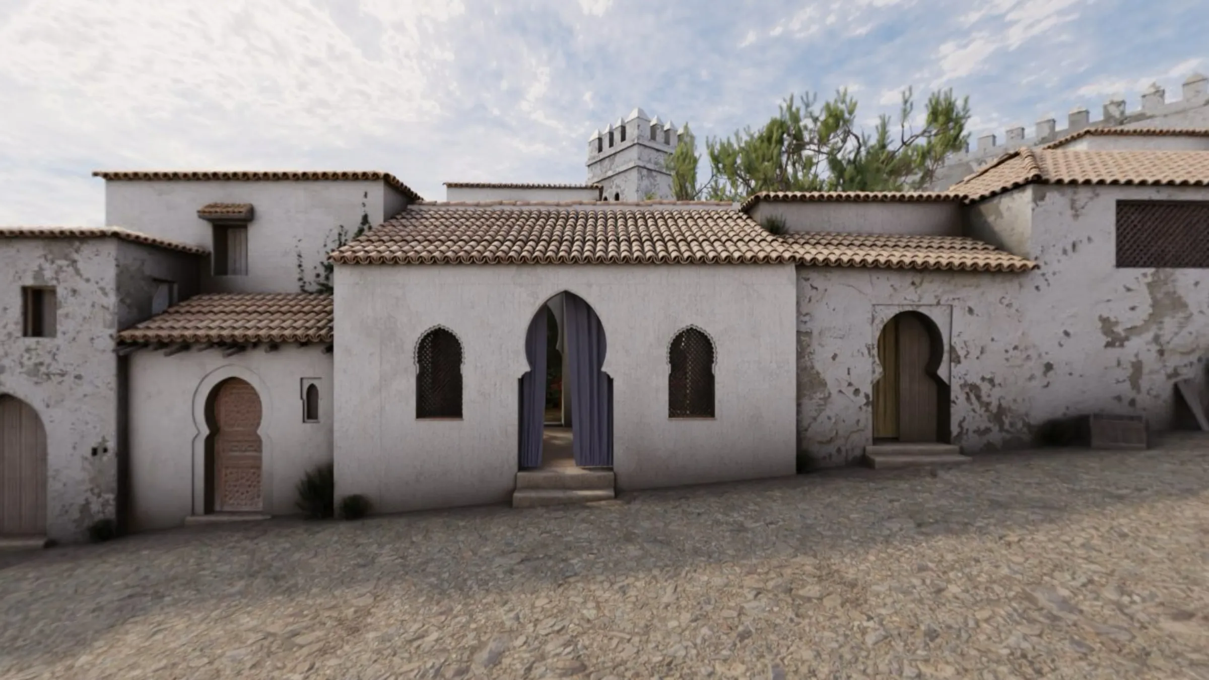 Calle de Medina Azahara recreada en 3D, vista 360°